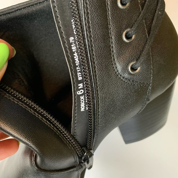 Baretraps Womens Roscoe Ankle Heeled Booties Size 6M Black Career Side Zip - Picture 5 of 16